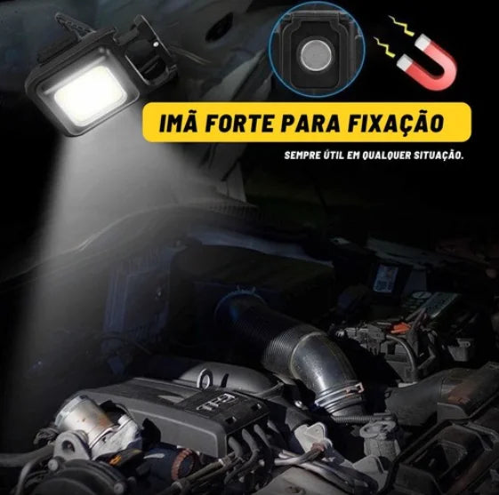 Mini Chaveiro Lanterna Com led USB Recarregável 3 - Pocket